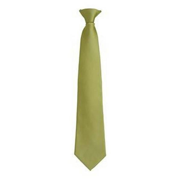 Premier Mens Fashion ”Colours” Work Clip On Tie - Grass