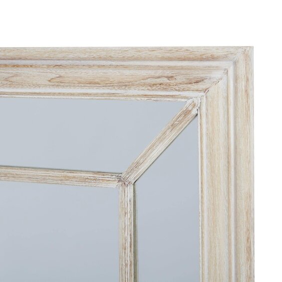 Wyld Haus Rustic White Washed Window Frame Mirror