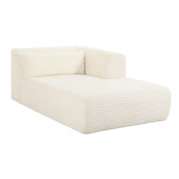 Furniture Edit Tarra Fluffy Oversized Cream Corduroy Modular RHF Chaise