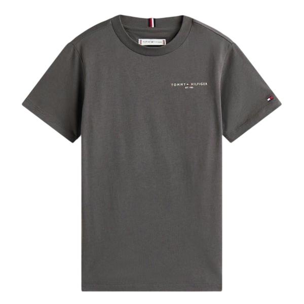 Tommy Hilfiger Childrens/Kids Logo Cotton Regular T-Shirt - Washed Black - 