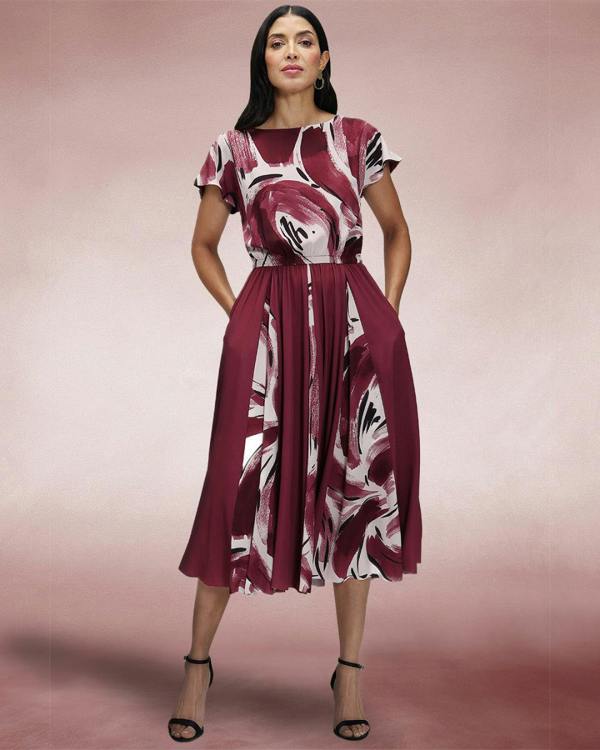 HotSquash Pleated Midi Dress