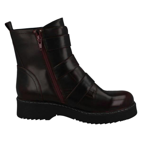 Spot On Ladies Spot On Buckle Ankle Boots F51069