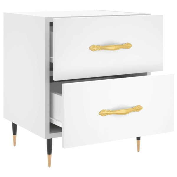 Berkfield Bedside Cabinets 2 pcs White 40x35x47.5 cm Engineered Wood
