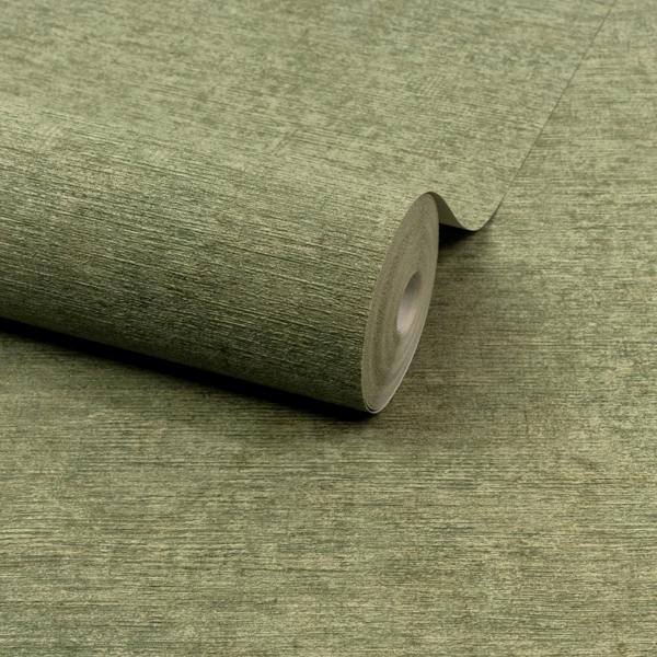 Grandeco Boutique Dakota Natural Texture Luxury Weight Embossed Wallpaper, Forest Green