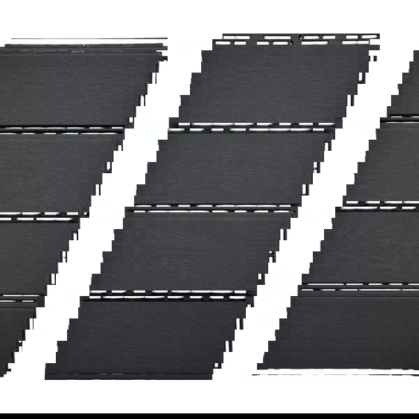 Oseasons Polydeck (Pack of 12) Woodgrain-Effect 30x30cm Decking Tiles in Black