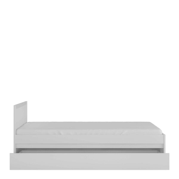 Wyld Haus Vienna 2ft 11 Single White Wood Bed Frame Sliding Drawer