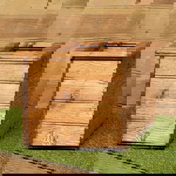 Samuel Alexander Hand Made 82cm x 40cm Rustic Wooden Medium Garden Trough / Flower Bed Planter