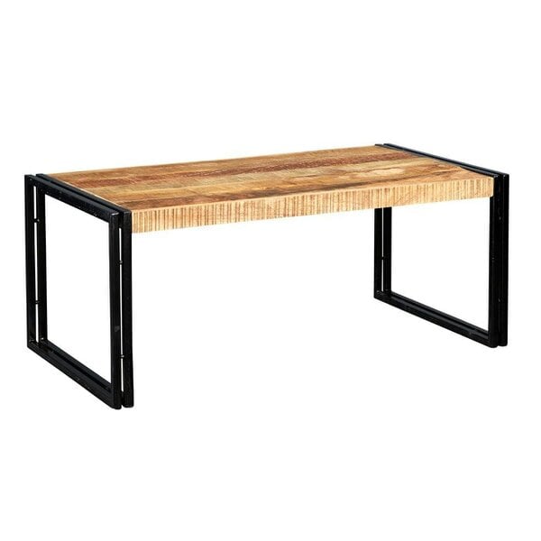 Wyld Haus Toivakka Industrial Reclaimed Wood and Metal Large Coffee Table