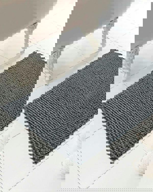 Country Club Chenille Loop Charcoal Bath Mat