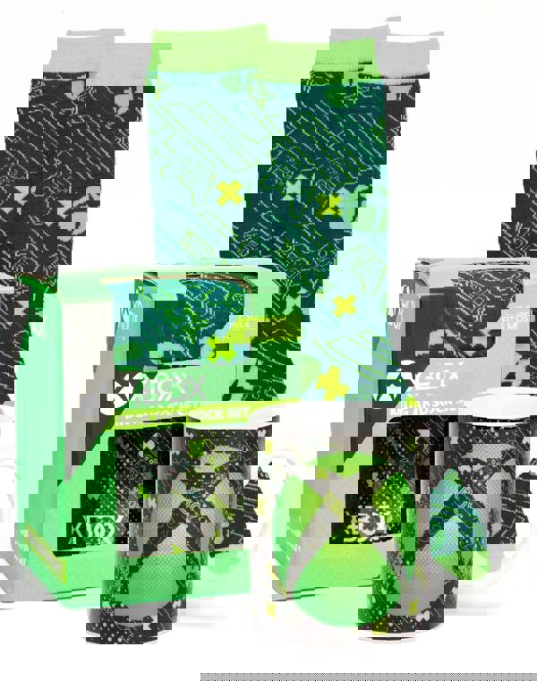 Xbox Mens Black Logo Mug and Sock Gift Set (One Size) 