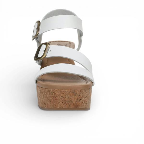 Blowfish Malibu Ali - Women's White Wedge Strappy Espadrille Heel Sandals