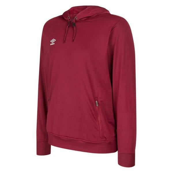 Umbro Mens Club Essential Polyester Hoodie - New Claret - 