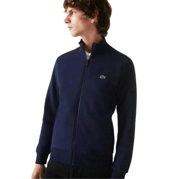 Lacoste Mens Full Zip Sweatshirt - Navy - 