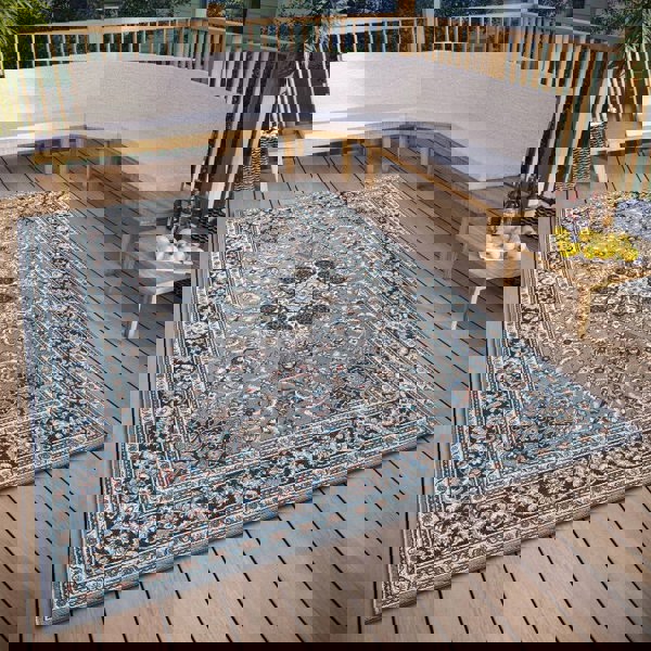 Kadi Indoor & Outdoor Rug Grey Blue