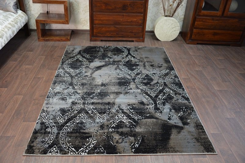 RugsX Vogue Rectangular Rug - Stylised Distressed Damask