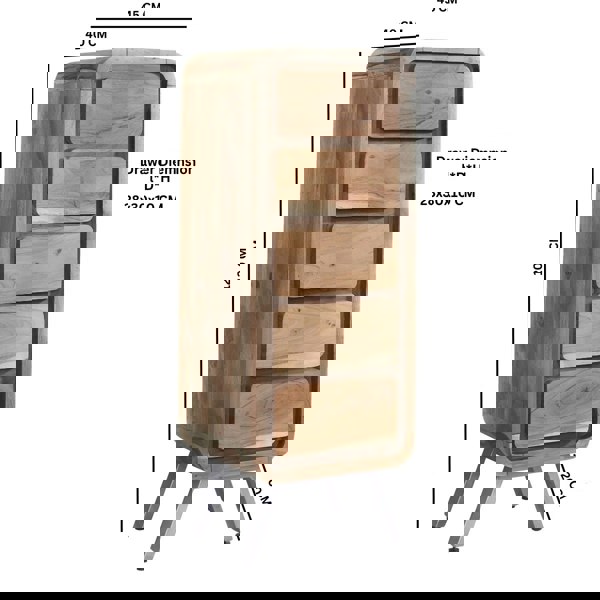 IH Design Aaron Metal & Wood Tallboy Chest