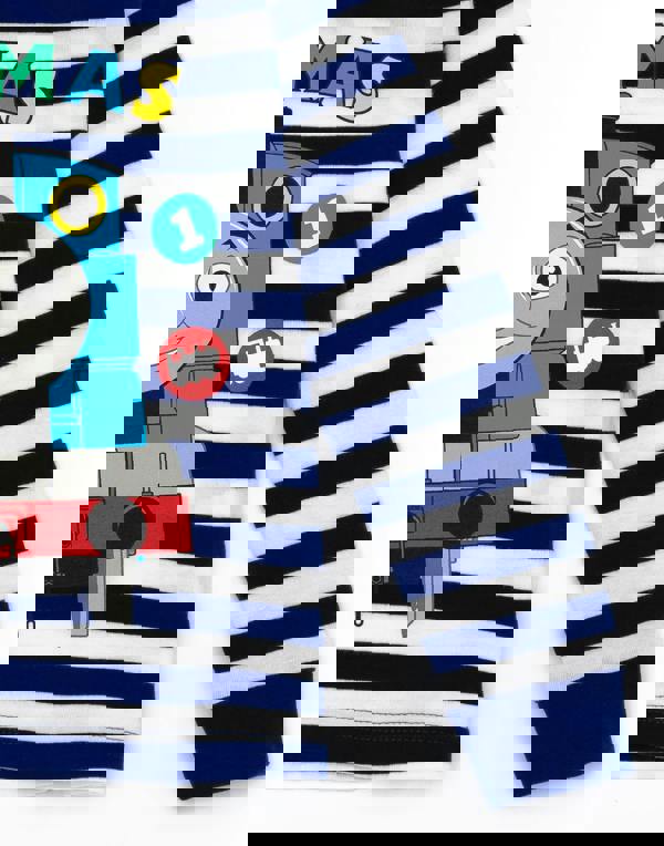 Thomas and Friends Boys Blue Thomas All-Over Print Short Sleeve Long Leg Pyjama Set