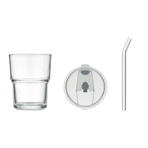 MidOcean Sip Straw Glass 400ml Tumbler - Transparent - 