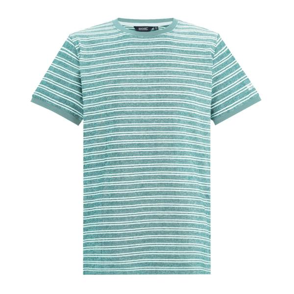 Regatta Mens Benlin Striped T-Shirt - Arctic White - 