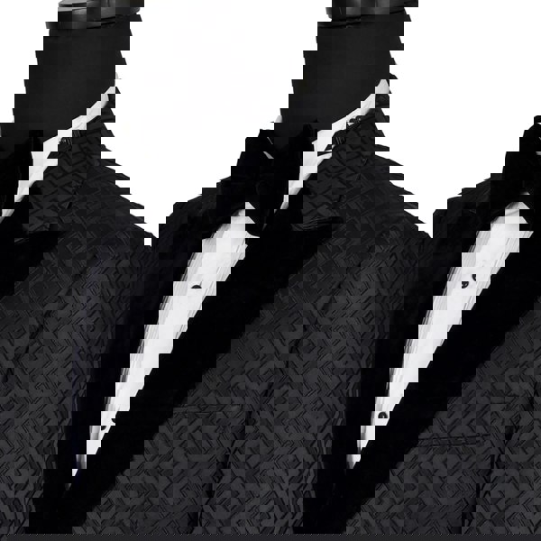 David WeJ Alfredo Retro Pattern Velvet Peak Lapel Tuxedo - Black