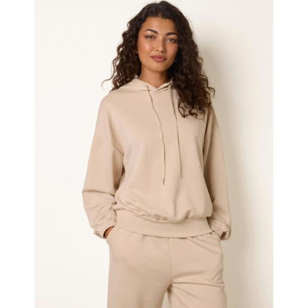 Blue Vanilla Diamante Hooded Wide Leg Lounge Set