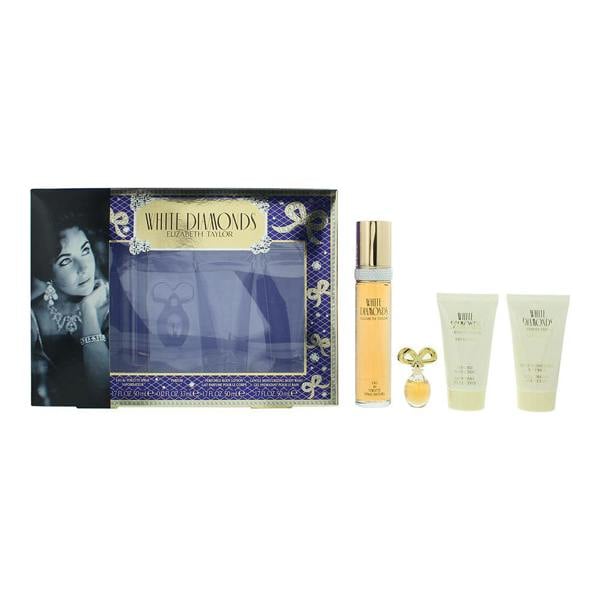 White Diamonds Elizabeth Taylor White Diamonds 4 Piece Gift Set: Eau De Toilette 50ml - Body Lotion 50ml - Body Wash 50ml - Parfum 3.7ml
