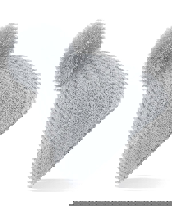Beechfield Women's Verbier Chunky Rib Knit Acrylic Pom Beanie {BC413}