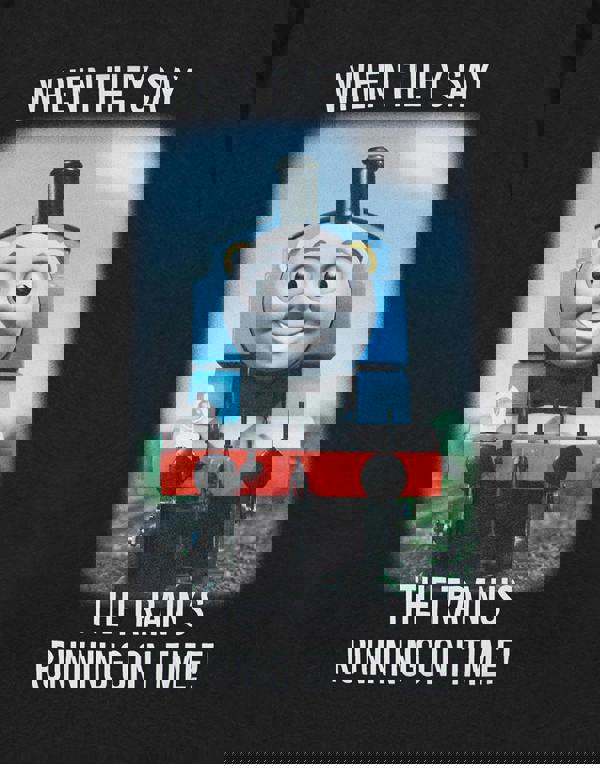 Thomas and Friends Mens Black Meme Train Short Sleeved T-Shirt