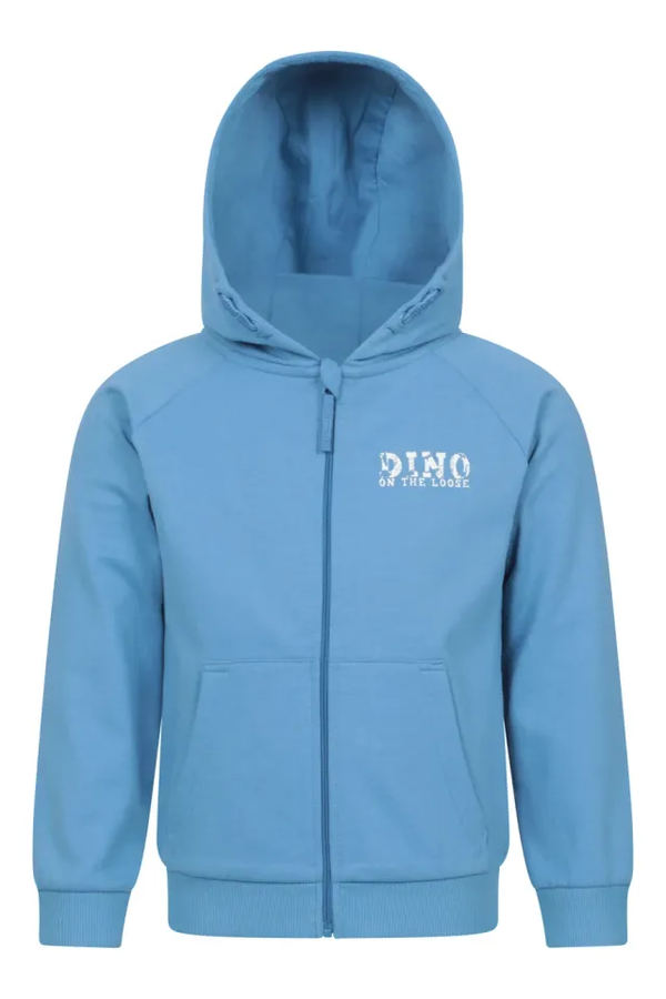 Mountain Warehouse Kids Dinosaur Lightweight Full Zip Hoodie - Blue
