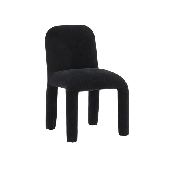 Furniture Edit Georgia Midnight Black Chenille Dining Chair