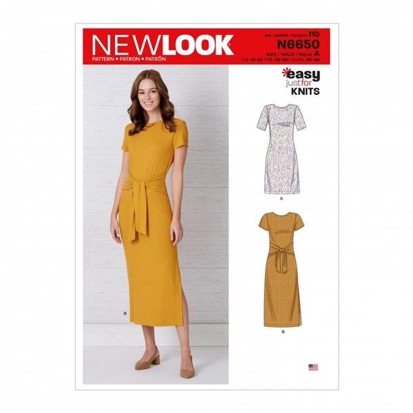 New Look Sewing Pattern 6650, Dresses for Women, A (10-12-14-16-18-20-22) - Easy