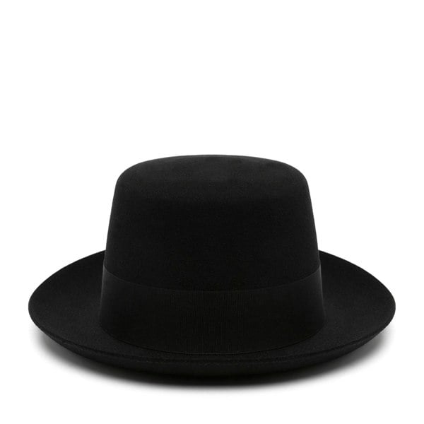 Saint Laurent rabbit felt fedora in black