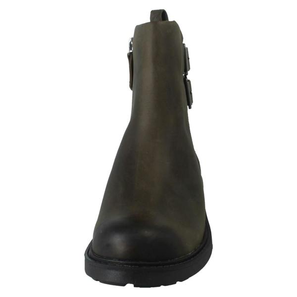 Clarks Ladies Clarks Buckle Detailed Zip Fastening Leather Ankle Boots Orinoco2 Bay