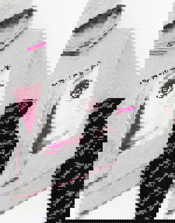 Barbie Girls Grey Born To Shine Photographic Print Hoodie and Legging Set