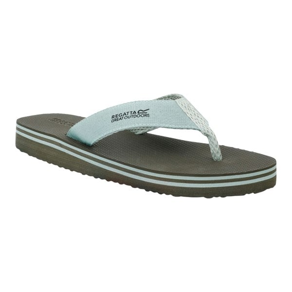 Regatta Mens Rico Flip Flops - Dark Khaki/Glacier Green