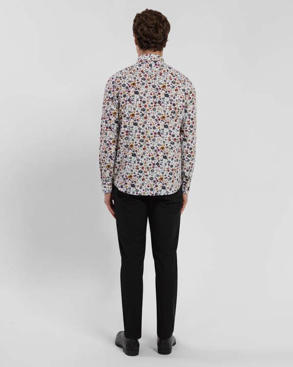 Steel & Jelly Limited Edition White Multi Floral Slim Fit Shirt