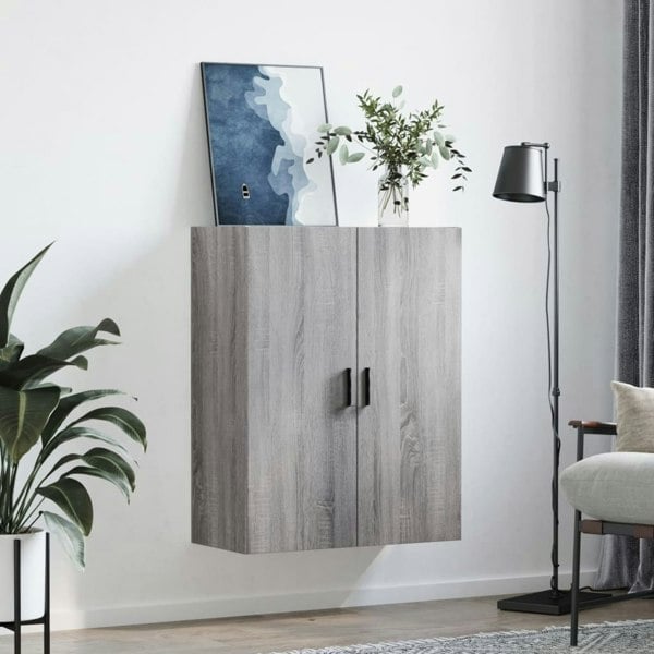 Berkfield Wall Mounted Cabinet Grey Sonoma 69.5x34x90 cm