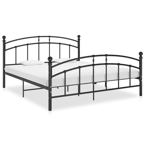 Berkfield Bed Frame Black Metal 160x200 cm