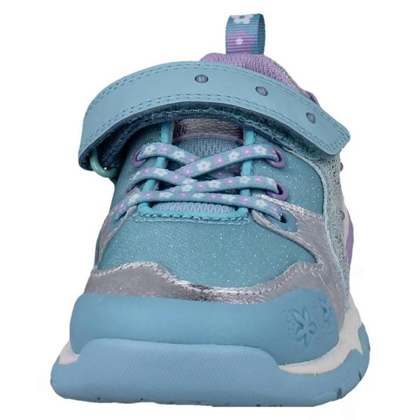 Clarks Girls Clarks Casual Glittery Trainers Tidal Shell