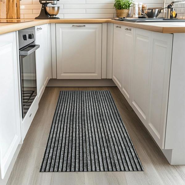 Nicoman Striped Needlefelt Kitchen Runner 60cm x 200cm