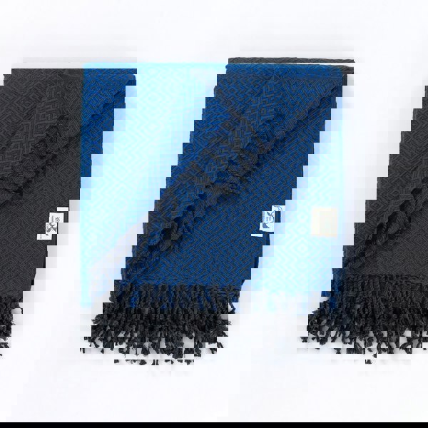 Cotton Throw Blanket, Cobalt Blue
