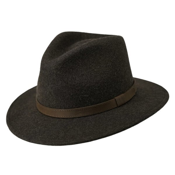 Gamble & Gunn Settler Fedora - Dark Brown