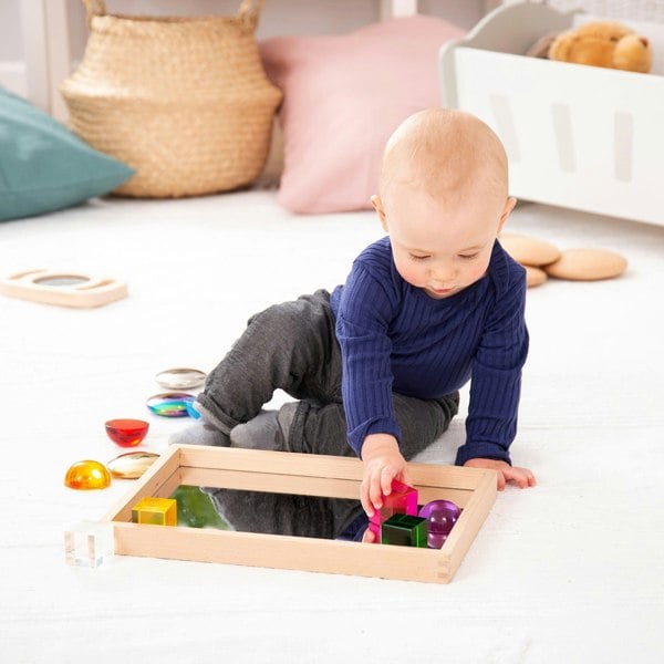 tickit Small Wooden Mirror Tray