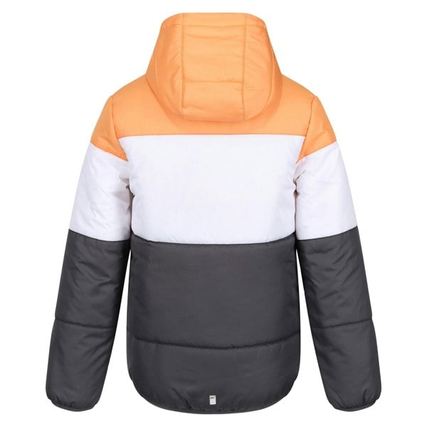 Regatta Childrens/Kids Lofthouse VII Terrain Print Padded Jacket - Apricot Crush/White