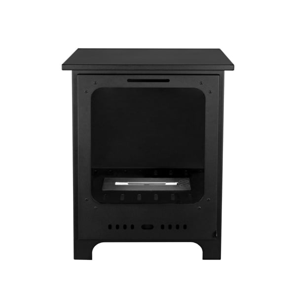 BIOFireplacesGMT Freestanding Bio Fireplace Koza Mini Black Matt with glass Ventless