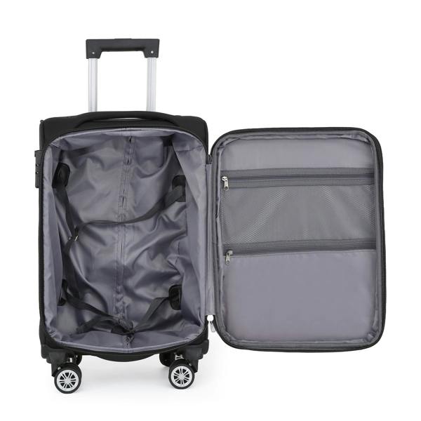 Infinity Luggage 8 Wheel Lightweight Suitcase Luggage TSA Travel Bags Set