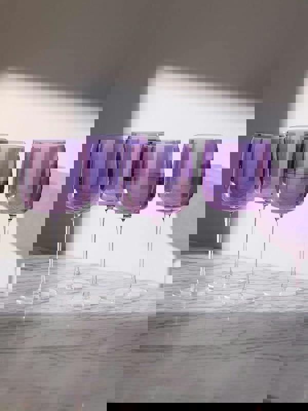 LSA International Aurora 450ml Wine Glass Set of 4 Violet