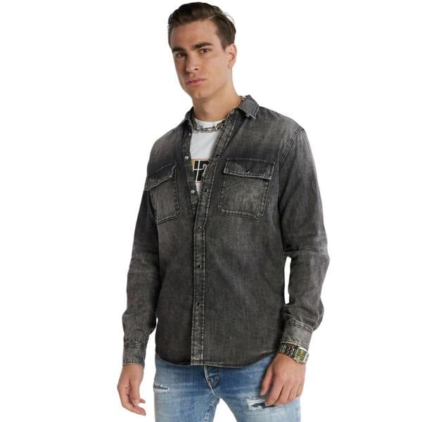 DSQUARED2 Regular Fit Faded Black Denim Shirt W32