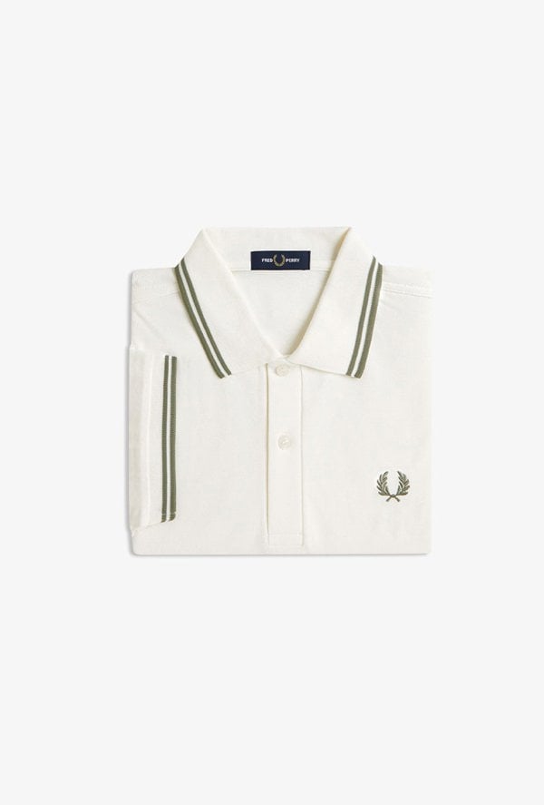 Fred Perry Men's Twin Tipped Polo Shirt - White/Green