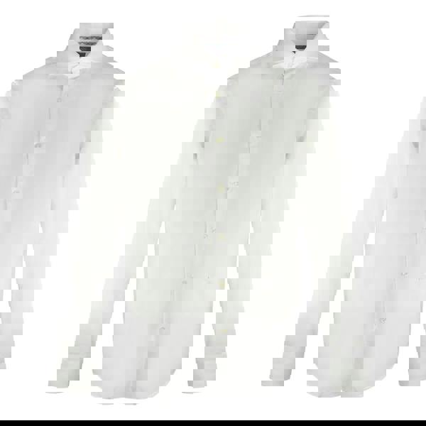 Aquascutum Mens Plain Logo Long-Sleeved Shirt - White - 